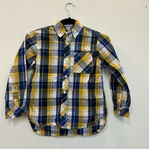 Boys kitestrings plaid button down shirt. Size 7.